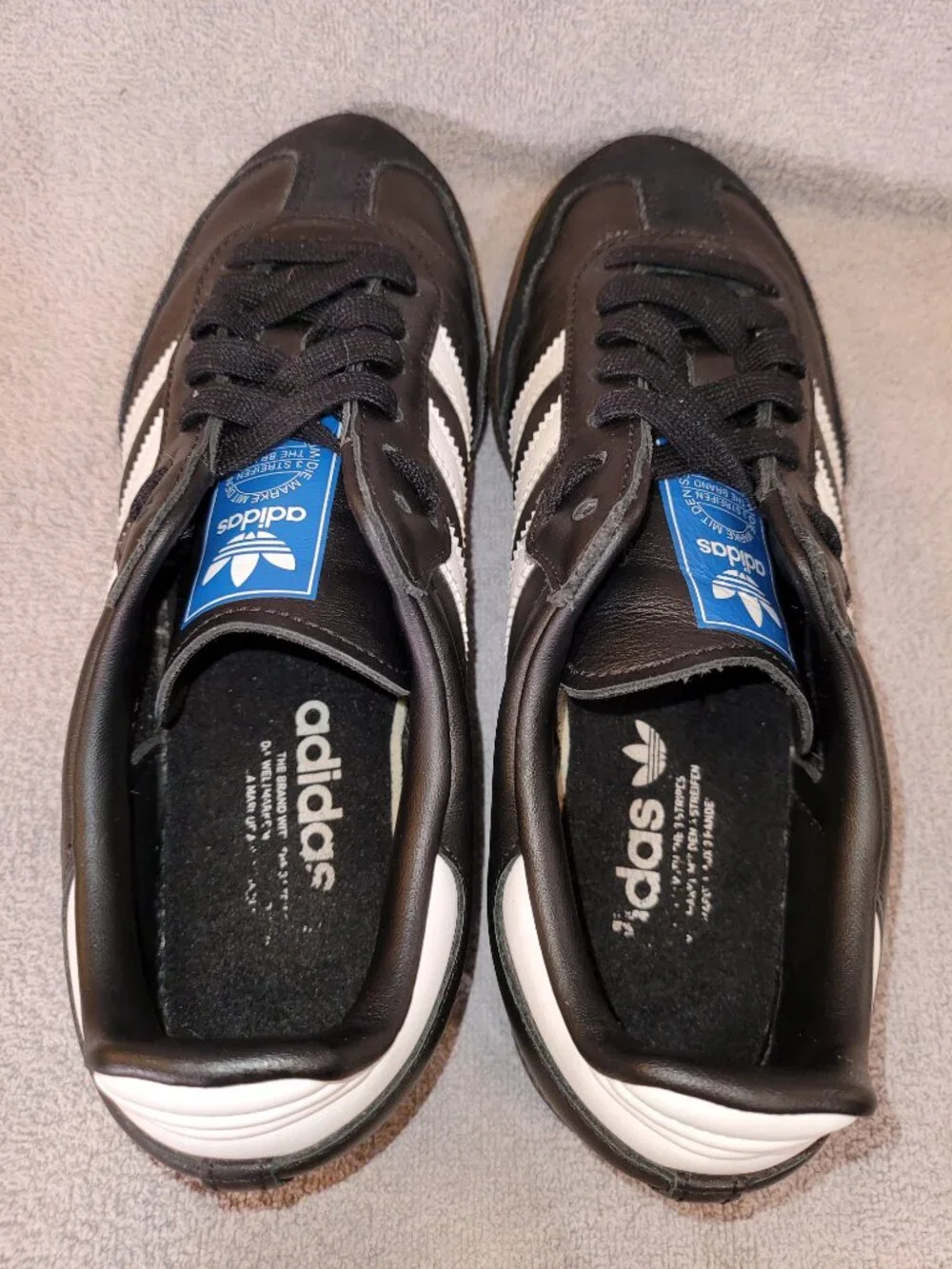 Adidas Samba OG Mens Size 7.5 Black White Brown Gum Sole Sneakers B75807 (#2493)